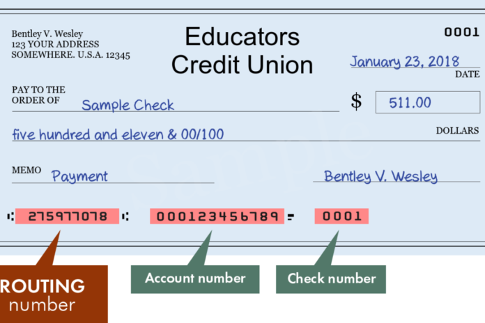 educators credit union routing number